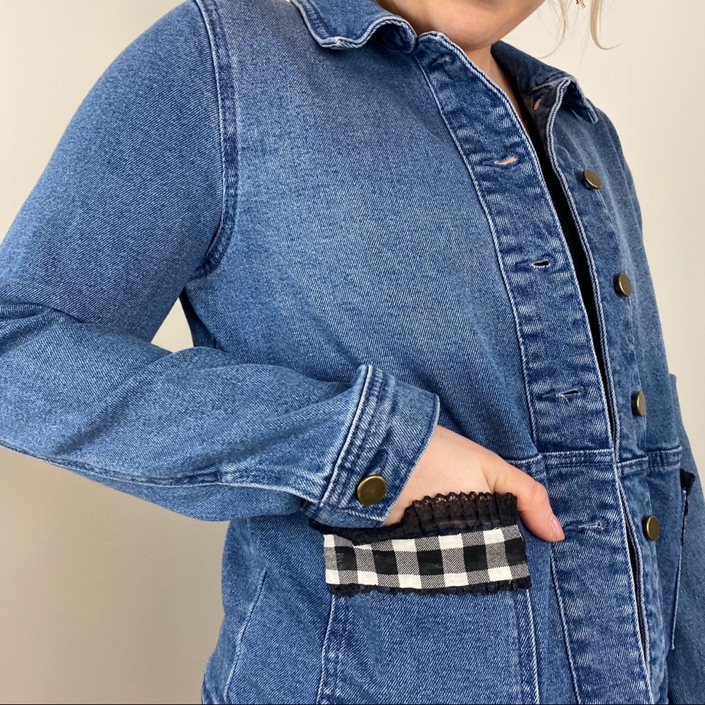 Universal Threads Gingham Jean Jacket - image 3